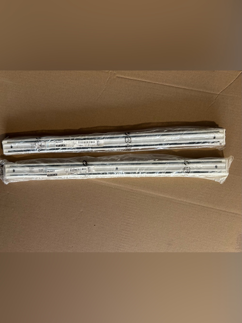 IKEA ALGOT Metal Rails in Silver